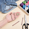 20Pcs Imitation Leather Bag Webbing Straps with Silver Color Plated Metal Eyelets for Bag Accessories DIY-NB0016-35F-3