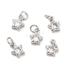 Brass Cubic Zirconia Charms KK-E068-VB227-2