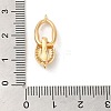 Brass Pave Clear Cubic Zirconia Fold Over Clasps KK-M270-19G-3