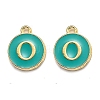 Golden Plated Alloy Enamel Charms X-ENAM-Q437-15O-1