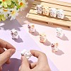 10Pcs 5 Colors Electroplate Opaque Resin Beads RESI-CJZ0001-12-5
