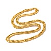 Iron Cuban Link Chain Necklaces for Women Men NJEW-A028-01H-G-1
