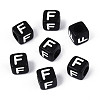Initial Acrylic Horizontal Hole Beads OACR-ZX006-35F-1