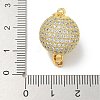 Rack Plating Brass Micro Pave Cubic Zirconia Pendants KK-L224-071G-3