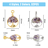 SUPERFINDINGS 32Pcs 8 Styles Alloy European Dangle Charms FIND-FH0006-05-2