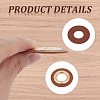 8 Bags 2 Colors Imitation PU Leather Eeyelet Patch PURS-CL0001-34G-6