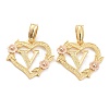 Real 18K Gold Plated Brass  Pendants KK-J042-43G-V-1