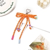 Polyester Braided Rope Bowknot Hanging Ornaments PW-WG70E10-06-1