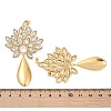 304 Stainless Steel Glass Stud Earrings for Women EJEW-M095-11G-01-3