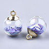 Glass Ball Pendants GLAA-T003-07B-2