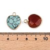 Natural & Synthetic Mixed Stone Faceted Pendants KK-N254-179G-3