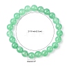 Dyed Natural Green Aventurine Beads Stretch Bracelets BJEW-Q305-2
