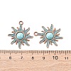 Alloy with Synthetic Turquoise Pendants FIND-B055-01E-3