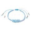 Natural White Jade Beaded Braided Bead Bracelets BJEW-MZ00253-02-2