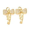 Brass Micro Pave Clear Cubic Zirconia Pendants CU-E003-06G-1