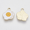 Light Gold Plated Alloy Pendants X-ENAM-T009-29-2