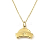 Ion Plating(IP) 304 Stainless Steel Pendant Necklaces for Women NJEW-B080-02G-1