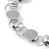 Non-Tarnish 201 Stainless Steel Flat Round Link Chain Bracelets for Women Men BJEW-I316-08C-2