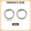 32Pcs Alloy Spring Gate Rings FIND-ME0003-23P-2