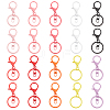   40Pcs 10 Colors Baking Painted Zinc Alloy Swivel Keychain Clasp Findings FIND-PH0010-64-1