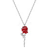 SHEGRACE Rose Rhodium Plated 925 Sterling Silver Pendant Necklaces JN994C-1