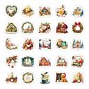 50Pcs Christmas Theme Cartoon Paper Stickers DIY-P085-06-5