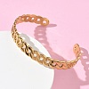 304 Stainless Steel Cuff Bangles BJEW-A160-03G-2