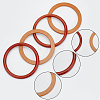 WADORN 4Pcs 2 Style Round Ring Wood Bag Handles FIND-WR0008-06-3