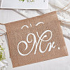 Mr and Mrs Burlap Chair Banners AJEW-WH0258-452-3