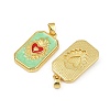 Brass Enamel Pendants KK-L190-008G-02-2