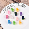 UV Plating Opaque Acrylic European Beads OACR-M027-03B-1