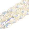 Transparency Electroplate Glass Beads Strands GLAA-T023-40A-08-1