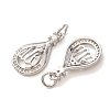 Brass Micro Pave Clear Cubic Zirconia Pendants CU-CBA2907-05B-P-2