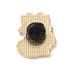 Cat Shape Holding Red Rose Flower Bouquet Enamel Pins AL-CBAC438-01D-2