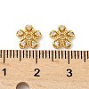Brass Micro Pave Clear Cubic Zirconia Bead Caps KK-V015-22G-2