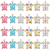  48Pcs 6 Style Alloy Enamel Pendants ENAM-NB0002-06-1