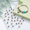 ARRICRAFT 40Pcs 10 Style Alloy Rhinestone European Beads MPDL-AR0001-01-2