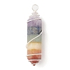 7 Chakra Gemstone Double Terminal Pointed Pendants PALLOY-TA00057-03-1