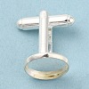 Flat Round Brass Cuff Settings LS-KK-XCP0001-72S-2