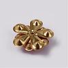 Flower Brass Enamel Cabochon Settings KK-K114-DM-G-4