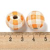 Printed Wood European Beads WOOD-G022-13L-3