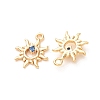 Brass Pave Cubic Zirconia Pendants KK-A304-29D-G-3