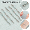 120Pcs 304 Stainless Steel Curb Chains Extender STAS-UN0059-36P-5