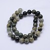 Round Natural Green Rutilated Quartz Beads Strands G-D742-6mm-2