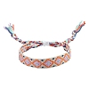 Rhombus Polyester Braided Cord Bracelet PW-WG31997-06-1
