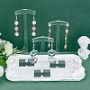 3 Sizes Transparent Acrylic T-Bar Riser Earring Display Stands EDIS-WH0029-21-5