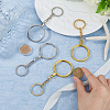 SUPERFINDINGS 4Pcs 2 Colors Alloy with Iron Keychain KEYC-FH0001-47-3