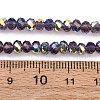 Electroplate Transparent Glass Beads Strands EGLA-A046-01A-11-4