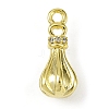 Brass Pave Clear Cubic Zirconia Pendants KK-L238-25G-1