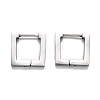 Tarnish Resistant 304 Stainless Steel Square Huggie Hoop Earrings STAS-H156-09B-P-2